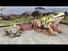 景色の装飾の現実的なAnimatronic動物の実物大のカエル水抵抗