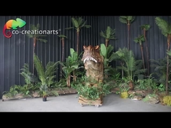 実物大のジュラ紀の世界Animatronic T Rexの頭部の恐竜の赤外線センサー制御