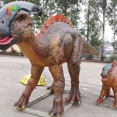 テーマ パークの実物大のアニマトロニクス恐竜のParasaurolophusの遊園地のための現実的な恐竜モデル