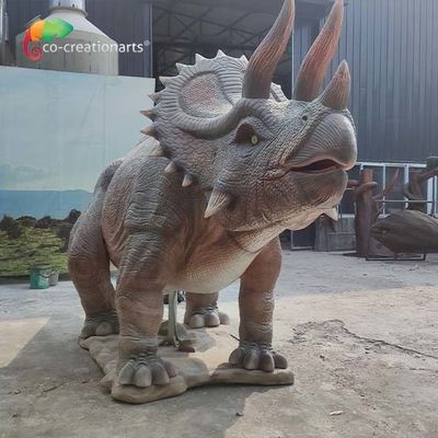 購入 遊園地のためにジュラ紀現実的な実物大のアニマトロニクス恐竜Trceratops online manufacture