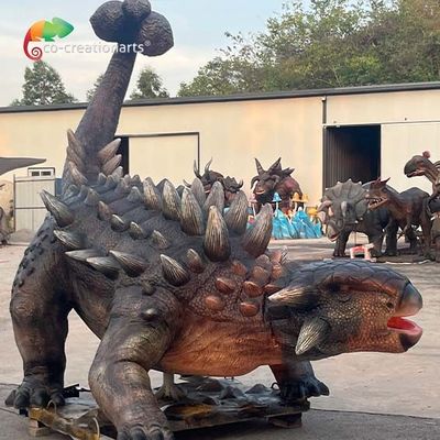 購入 テーマ パークの実物大のアニマトロニクス恐竜のAnkylosaurusの遊園地のための現実的な恐竜モデル online manufacture