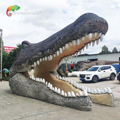 購入 防水ガラス繊維実物大動物のガラス繊維のワニのヘッド ドアの装飾 online manufacture