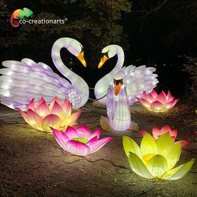 購入 テーマ パークの装飾の中国の祝祭のランタンの白鳥座の動物の定形ランタン online manufacture