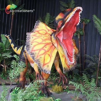 ジュラ紀の世界のディロフォサウルスの実物大のAnimatronic恐竜の電気力