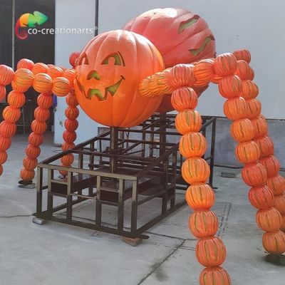 購入 カスタマイズ可能なガラス繊維のハロウィンの祝祭のためのAnimatronicハロウィンのカボチャくも online manufacture