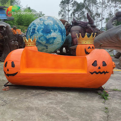 購入 ハロウィーン・フェスティバル飾り付けのためのカスタマイズ可能なガラス繊維アニメートンプキンベンチ online manufacture