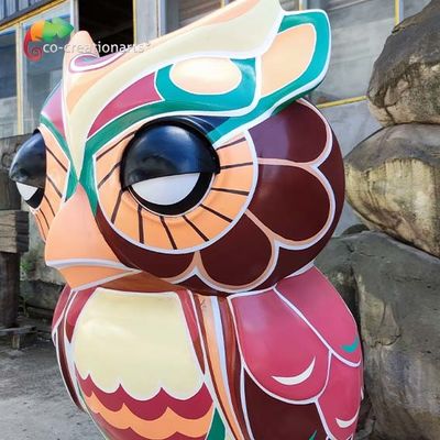 良い価格 アニマトロニクスフクロウをつける高力生きた健全なガラス繊維の動物の彫像 オンライン