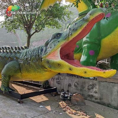 良い価格 防水動物園展覧会の現実的なアニマトロニクス動物の実物大のワニ オンライン