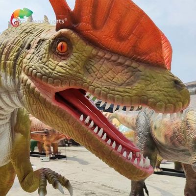 耐候性がある実物大のアニマトロニクス恐竜のアニマトロニクスディロフォサウルス5meters
