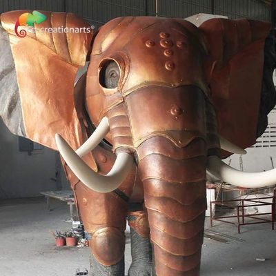 良い価格 Mall Decoration Custom Made Animatronics Fiberglass Elephant Statue 4.5 meters オンライン