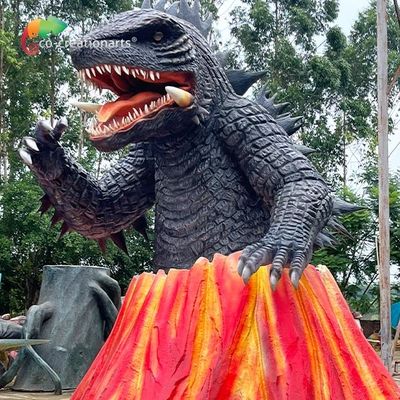 良い価格 遊園地の屋外の注文のAnimatronicsのGodzillaモンスターの火山 オンライン